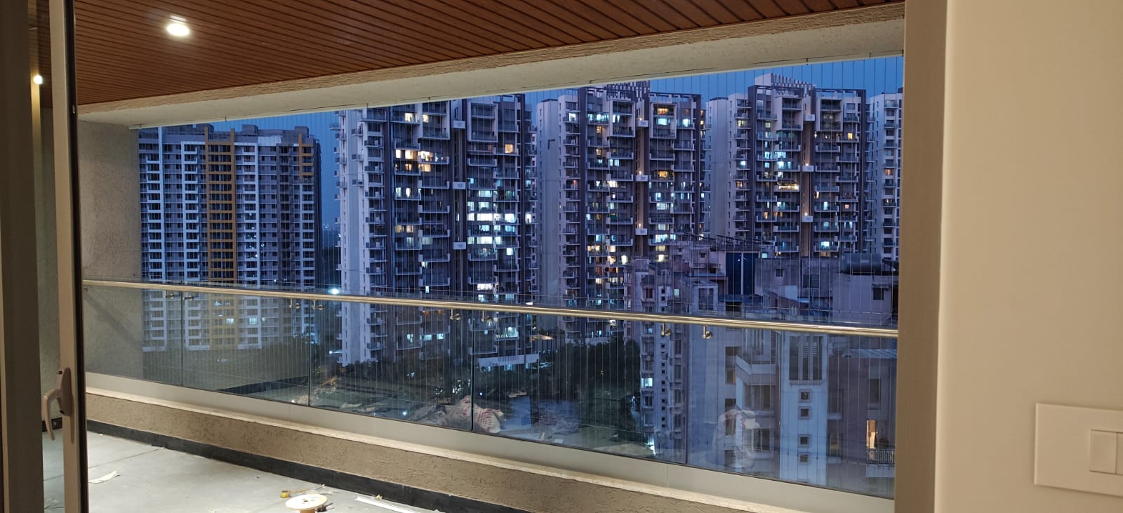 Invisible grill project with full balcony opening in Pune